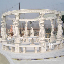 Western Style White Stone Garden Gazebo